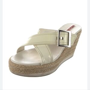 Prada Sandals, Size 7, Butter Yellow, Platform